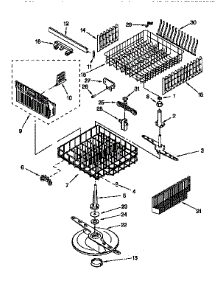 Dishrack parts for Kenmore Dishwasher 665.17621691 (66517621691, 665 17621691) from AppliancePartsPros.com