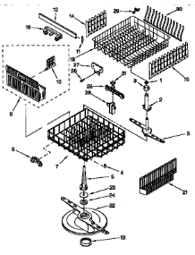Dishrack parts for Kenmore Dishwasher 665.17621692 (66517621692, 665 17621692) from AppliancePartsPros.com
