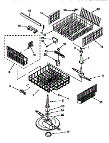 Dishrack parts for Kenmore Dishwasher 665.17625690 (66517625690, 665 17625690) from AppliancePartsPros.com