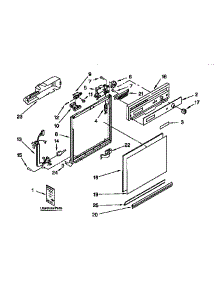 Frame And Console parts for Kenmore Dishwasher 665.17625691 (66517625691, 665 17625691) from AppliancePartsPros.com