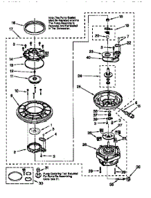 Pump And Motor parts for Kenmore Dishwasher 665.17625692 (66517625692, 665 17625692) from AppliancePartsPros.com