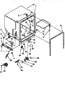 Tub Assembly parts for Kenmore Dishwasher 665.17625692 (66517625692, 665 17625692) from AppliancePartsPros.com
