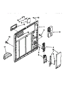 Inner Door parts for Kenmore Dishwasher 665.17645890 (66517645890, 665 17645890) from AppliancePartsPros.com