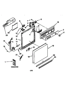 Frame And Console parts for Kenmore Dishwasher 665.17645890 (66517645890, 665 17645890) from AppliancePartsPros.com