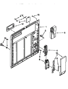 Inner Door parts for Kenmore Dishwasher 665.1765190 (6651765190, 665 1765190) from AppliancePartsPros.com