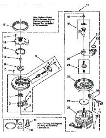 Pump And Motor parts for Kenmore Dishwasher 665.1765190 (6651765190, 665 1765190) from AppliancePartsPros.com