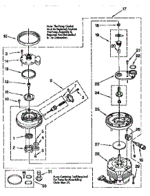 Pump And Motor parts for Kenmore Dishwasher 665.1765191 (6651765191, 665 1765191) from AppliancePartsPros.com
