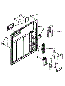 Inner Door parts for Kenmore Dishwasher 665.1765192 (6651765192, 665 1765192) from AppliancePartsPros.com