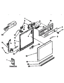 Frame And Console parts for Kenmore Dishwasher 665.1765192 (6651765192, 665 1765192) from AppliancePartsPros.com