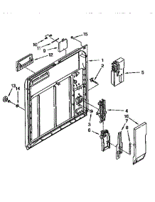 Inner Door parts for Kenmore Dishwasher 665.1765193 (6651765193, 665 1765193) from AppliancePartsPros.com