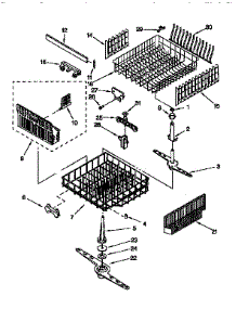 Dishrack parts for Kenmore Dishwasher 665.1765194 (6651765194, 665 1765194) from AppliancePartsPros.com