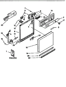 Frame And Console parts for Kenmore Dishwasher 665.1765194 (6651765194, 665 1765194) from AppliancePartsPros.com