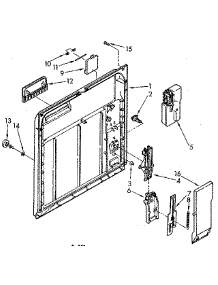 Inner Door parts for Kenmore Dishwasher 665.1765590 (6651765590, 665 1765590) from AppliancePartsPros.com