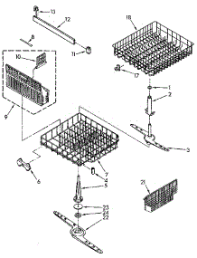 Dishrack parts for Kenmore Dishwasher 665.1765590 (6651765590, 665 1765590) from AppliancePartsPros.com
