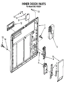 Inner Door parts for Kenmore Dishwasher 665.1765591 (6651765591, 665 1765591) from AppliancePartsPros.com