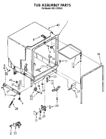 Tub Assembly parts for Kenmore Dishwasher 665.1765591 (6651765591, 665 1765591) from AppliancePartsPros.com