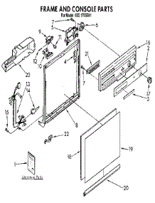 Frame And Console parts for Kenmore Dishwasher 665.1765591 (6651765591, 665 1765591) from AppliancePartsPros.com