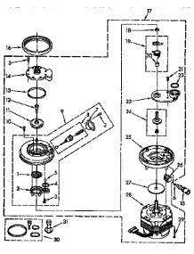 Pump And Motor Parts parts for Kenmore Dishwasher 665.1765592 (6651765592, 665 1765592) from AppliancePartsPros.com