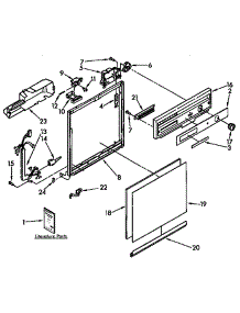 Frame And Console Parts parts for Kenmore Dishwasher 665.1765592 (6651765592, 665 1765592) from AppliancePartsPros.com
