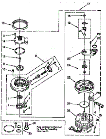 Pump And Moter Parts parts for Kenmore Dishwasher 665.1765593 (6651765593, 665 1765593) from AppliancePartsPros.com