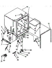 Tub Assembly Parts parts for Kenmore Dishwasher 665.1765593 (6651765593, 665 1765593) from AppliancePartsPros.com