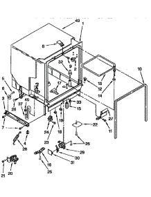 Tub Assembly parts for Kenmore Dishwasher 665.1765990 (6651765990, 665 1765990) from AppliancePartsPros.com