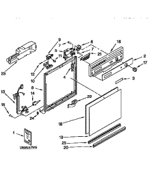 Frame And Console parts for Kenmore Dishwasher 665.1765990 (6651765990, 665 1765990) from AppliancePartsPros.com