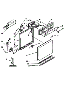 Frame And Console Parts parts for Kenmore Dishwasher 665.1765991 (6651765991, 665 1765991) from AppliancePartsPros.com