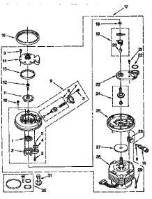 Pump And Motor Parts parts for Kenmore Dishwasher 665.1765991 (6651765991, 665 1765991) from AppliancePartsPros.com