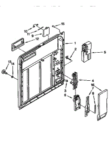 Inner Door parts for Kenmore Dishwasher 665.1765992 (6651765992, 665 1765992) from AppliancePartsPros.com
