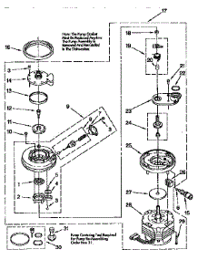 Pump And Motor parts for Kenmore Dishwasher 665.1765992 (6651765992, 665 1765992) from AppliancePartsPros.com