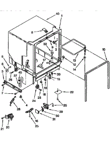 Tub Assembly parts for Kenmore Dishwasher 665.1765992 (6651765992, 665 1765992) from AppliancePartsPros.com
