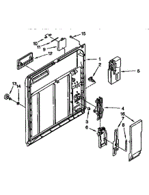 Inner Door parts for Kenmore Dishwasher 665.1765993 (6651765993, 665 1765993) from AppliancePartsPros.com