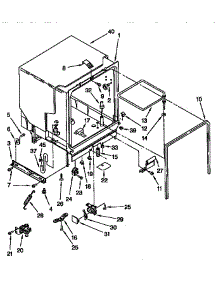 Tub Assembly parts for Kenmore Dishwasher 665.1765993 (6651765993, 665 1765993) from AppliancePartsPros.com