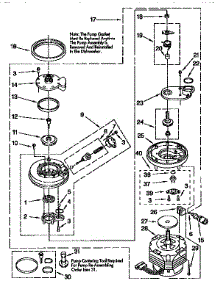 Pump And Motor parts for Kenmore Dishwasher 665.1765995 (6651765995, 665 1765995) from AppliancePartsPros.com