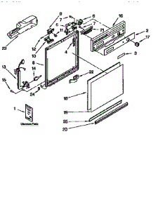 Frame And Console parts for Kenmore Dishwasher 665.1765995 (6651765995, 665 1765995) from AppliancePartsPros.com