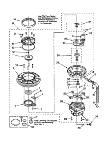 Pump And Motor parts for Kenmore Dishwasher 665.17662991 (66517662991, 665 17662991) from AppliancePartsPros.com
