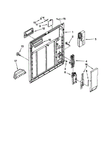 Inner Door parts for Kenmore Dishwasher 665.17662992 (66517662992, 665 17662992) from AppliancePartsPros.com