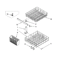 Dishrack Parts, Optional Parts parts for Kenmore Dishwasher 665.17669400 (66517669400, 665 17669400) from AppliancePartsPros.com