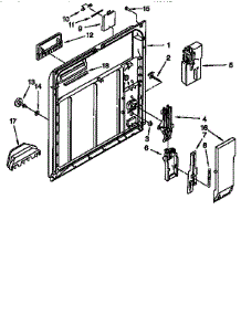 Inner Door parts for Kenmore Dishwasher 665.17685790 (66517685790, 665 17685790) from AppliancePartsPros.com