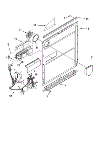 Door And Latch Parts parts for Kenmore Dishwasher 665.17692200 (66517692200, 665 17692200) from AppliancePartsPros.com