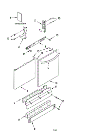 Door And Panel Parts parts for Kenmore Dishwasher 665.17693201 (66517693201, 665 17693201) from AppliancePartsPros.com