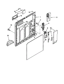 Inner Door parts for Kenmore Dishwasher 665.17701892 (66517701892, 665 17701892) from AppliancePartsPros.com