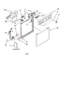 Frame And Console Parts parts for Kenmore Dishwasher 665.17702K600 (66517702K600, 665 17702K600) from AppliancePartsPros.com