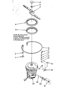 Heater, Pump And Lower Sprayarm parts for Kenmore Dishwasher 665.1770591 (6651770591, 665 1770591) from AppliancePartsPros.com