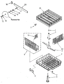 Dishrack parts for Kenmore Dishwasher 665.1770591 (6651770591, 665 1770591) from AppliancePartsPros.com