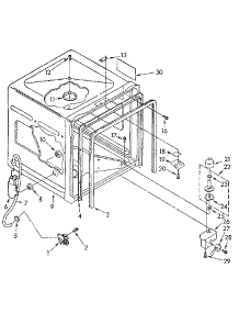Tub parts for Kenmore Dishwasher 665.1770591 (6651770591, 665 1770591) from AppliancePartsPros.com