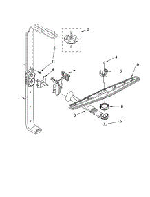Upper Wash And Rinse Parts parts for Kenmore Dishwasher 665.16692200 (66516692200, 665 16692200) from AppliancePartsPros.com