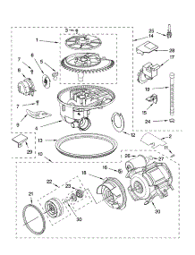 Pump And Motor Parts parts for Kenmore Dishwasher 665.16699201 (66516699201, 665 16699201) from AppliancePartsPros.com