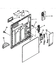 Inner Door parts for Kenmore Dishwasher 665.16701890 (66516701890, 665 16701890) from AppliancePartsPros.com
